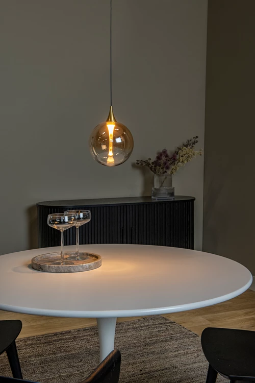 Lucide GISELA - Suspension - Ø 16 cm - LED Dim. - 1x5W 2700K - Ambre | Premium - ambiance 1
